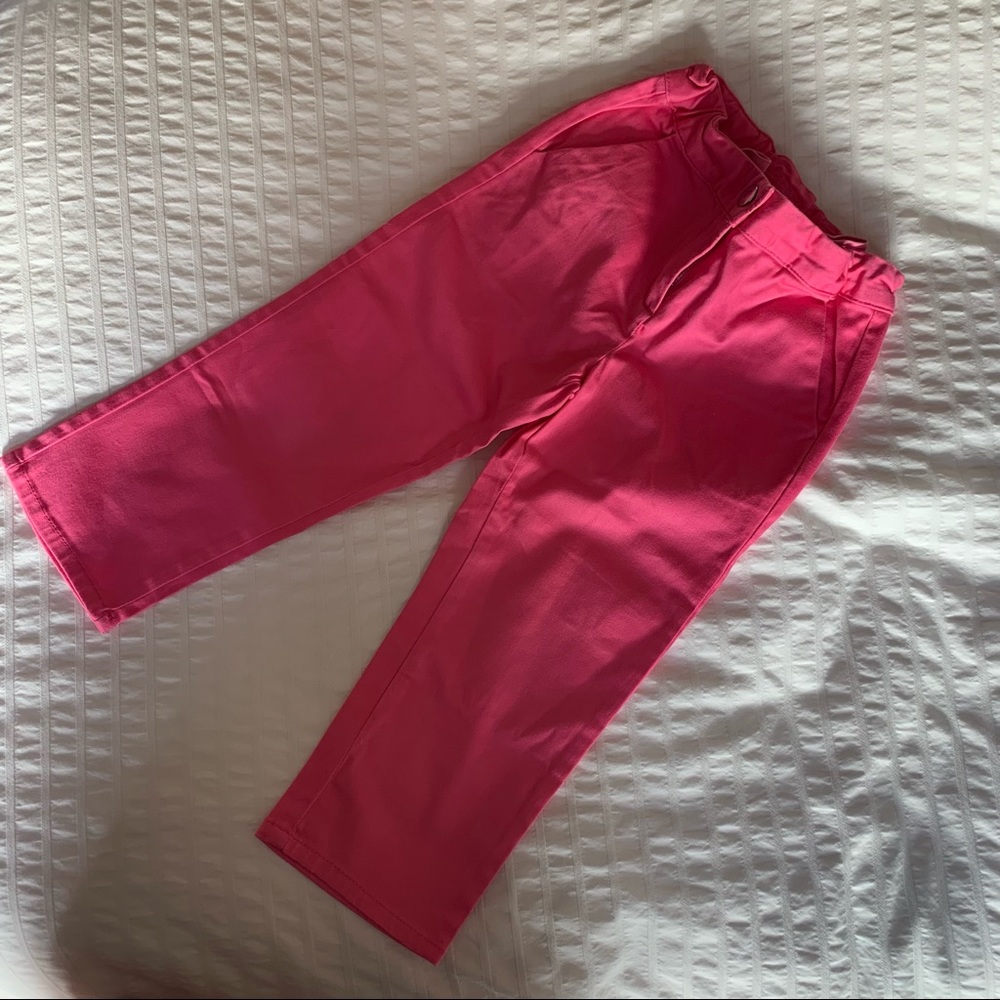 Pink chinos from posh French brand — ooh là là!